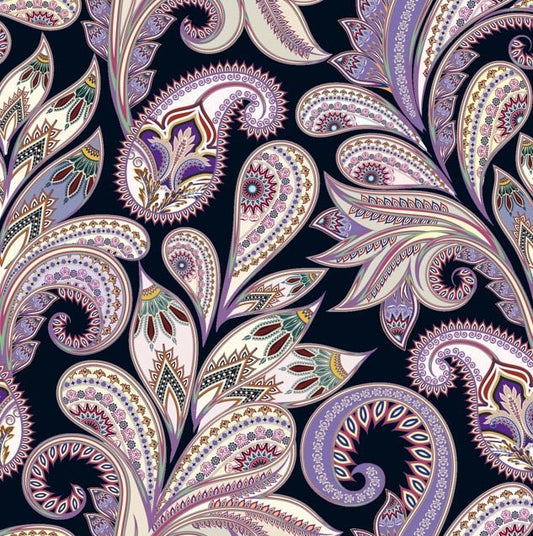 Elegant Paisley Pattern Fabric by the Metre – Soft & Stylish