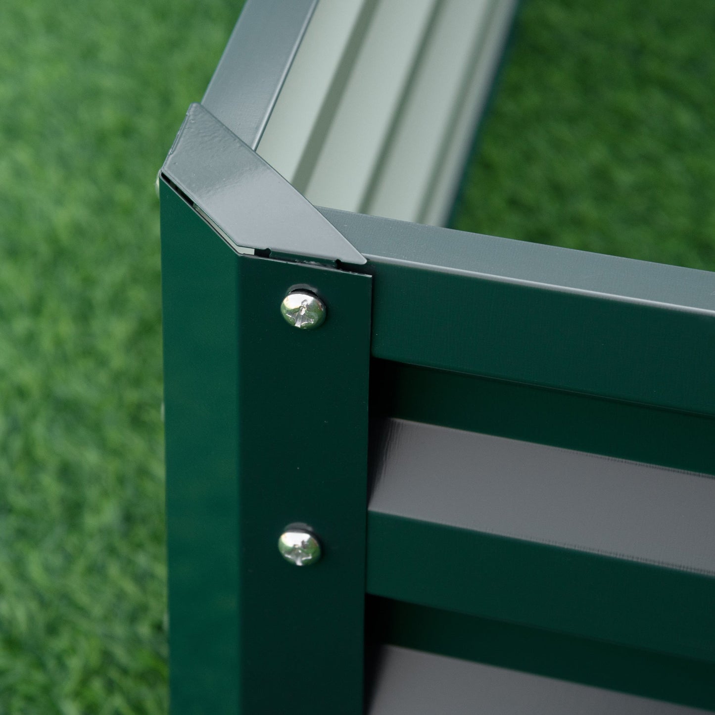 Square Raised Garden Bed Box with Weatherized Steel Frame for Vegetables