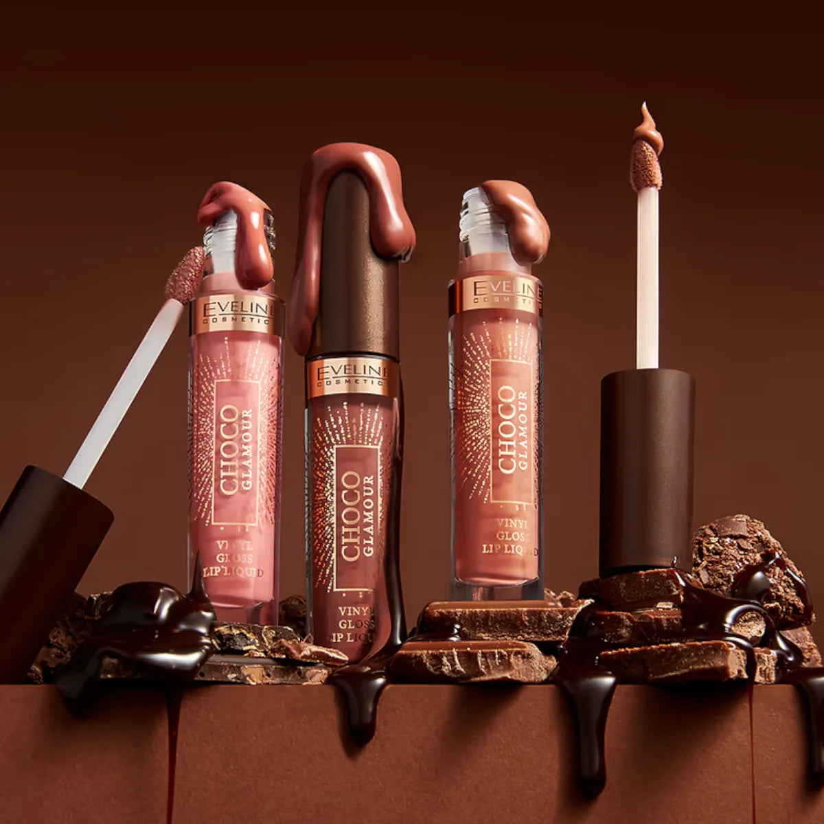 Eveline Choco Glamour Vinyl Gloss Lip Liquid Lipstick