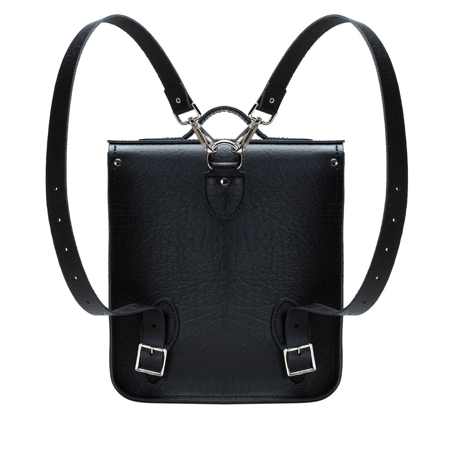 Handmade Leather City Backpack - Black Executive