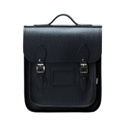 Handmade Leather City Backpack - Black Executive