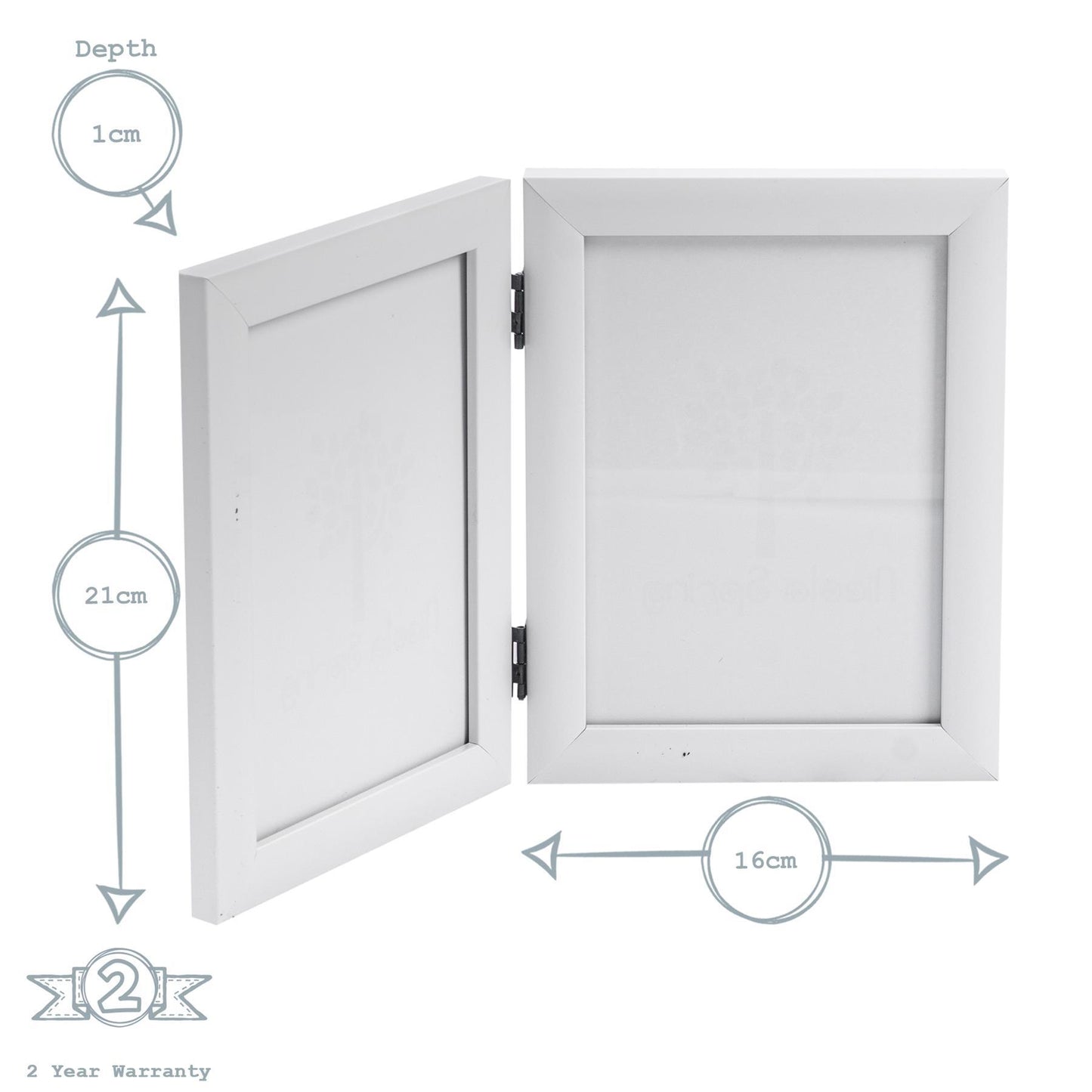 5" x 7" Freestanding Double Photo Frame