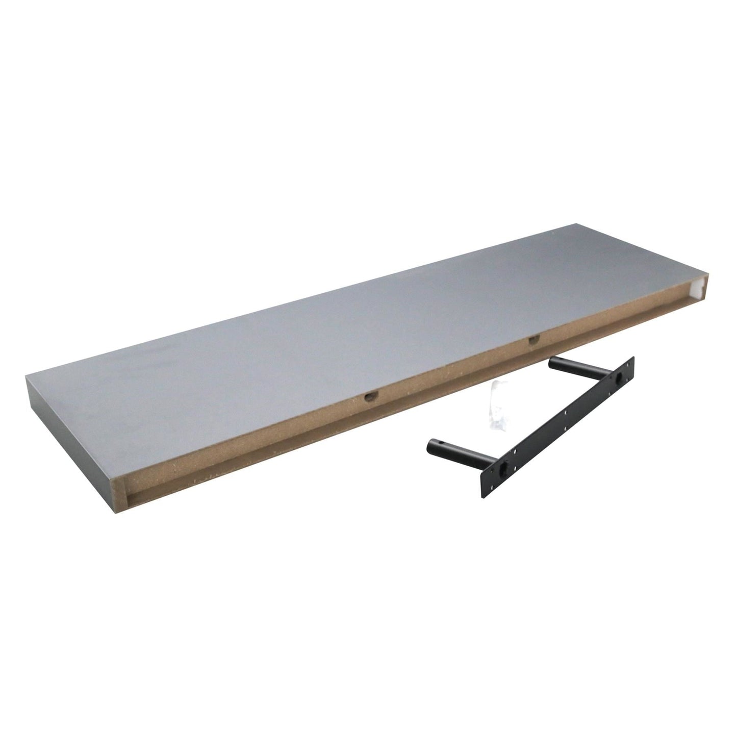 80cm Grey Modern Floating Shelves - Pack of Two