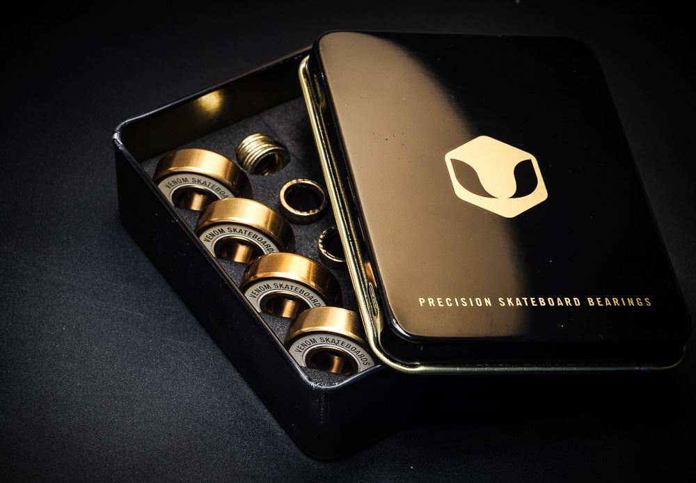 Venom Precision Gold Skateboard Bearings - Skate Rated