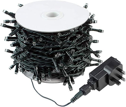 13M/42FT Fairy Glow 100 LED Plug-in Lights - Green Cable