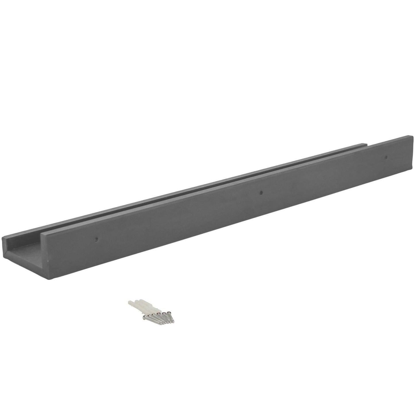 57cm Grey Floating Picture Ledge Shelf