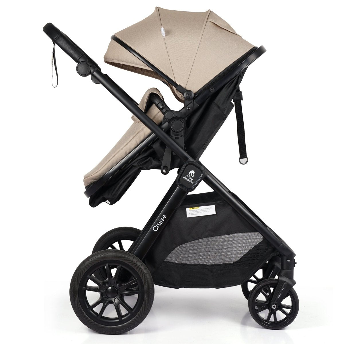 For Your Little One Cruise 3 In 1 Travel System With i-Size Car Seat - Dune Beige (Free Cupholder And Seat Liner Included!)