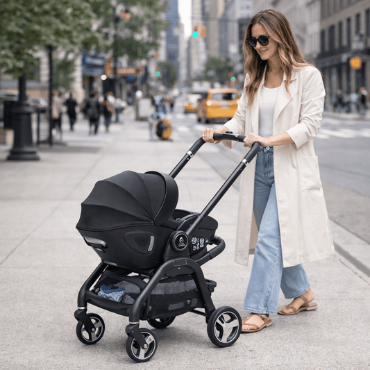 For Your Little One Qubi Infant Car Seat & Stroller & Base - Eclipse Black