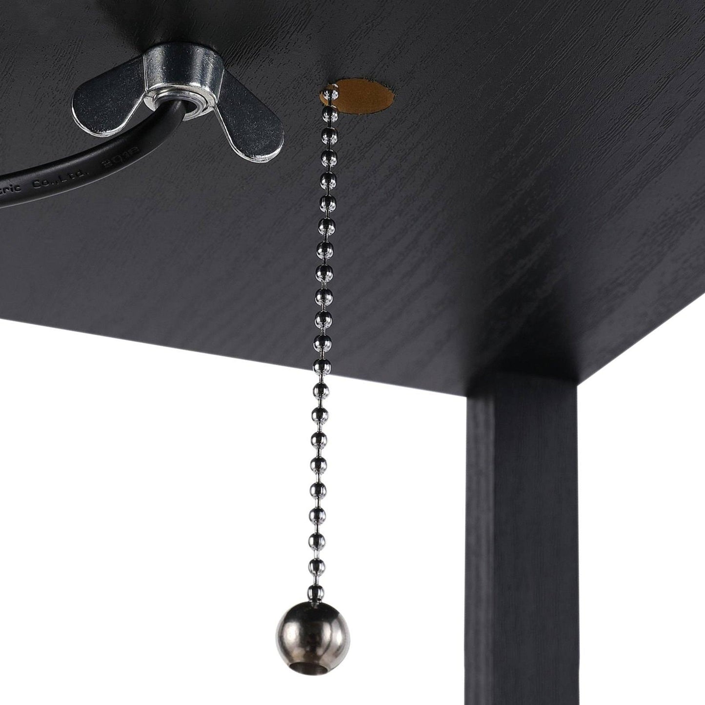 Shelf Floor Lamp Standing Lamp With4-Tier Wooden Open Shelves26L X 26W X 160H cm-Black/White