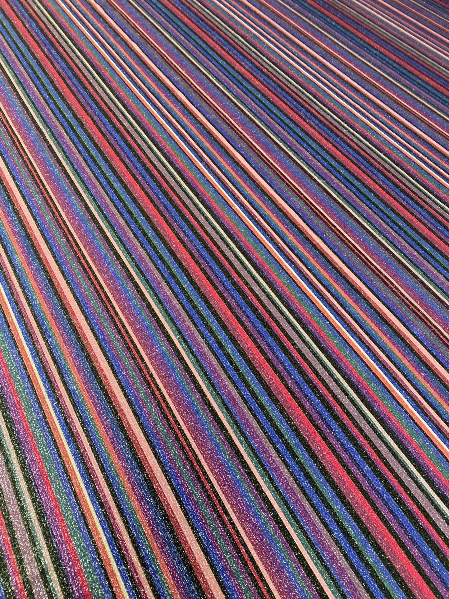 Glitter Striped Lurex Spandex Fabric - 4-Way Stretch Dress Fabric