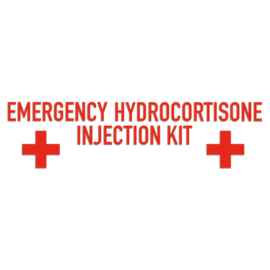 Emergency Hydrocortisone Injection Kit Sticker