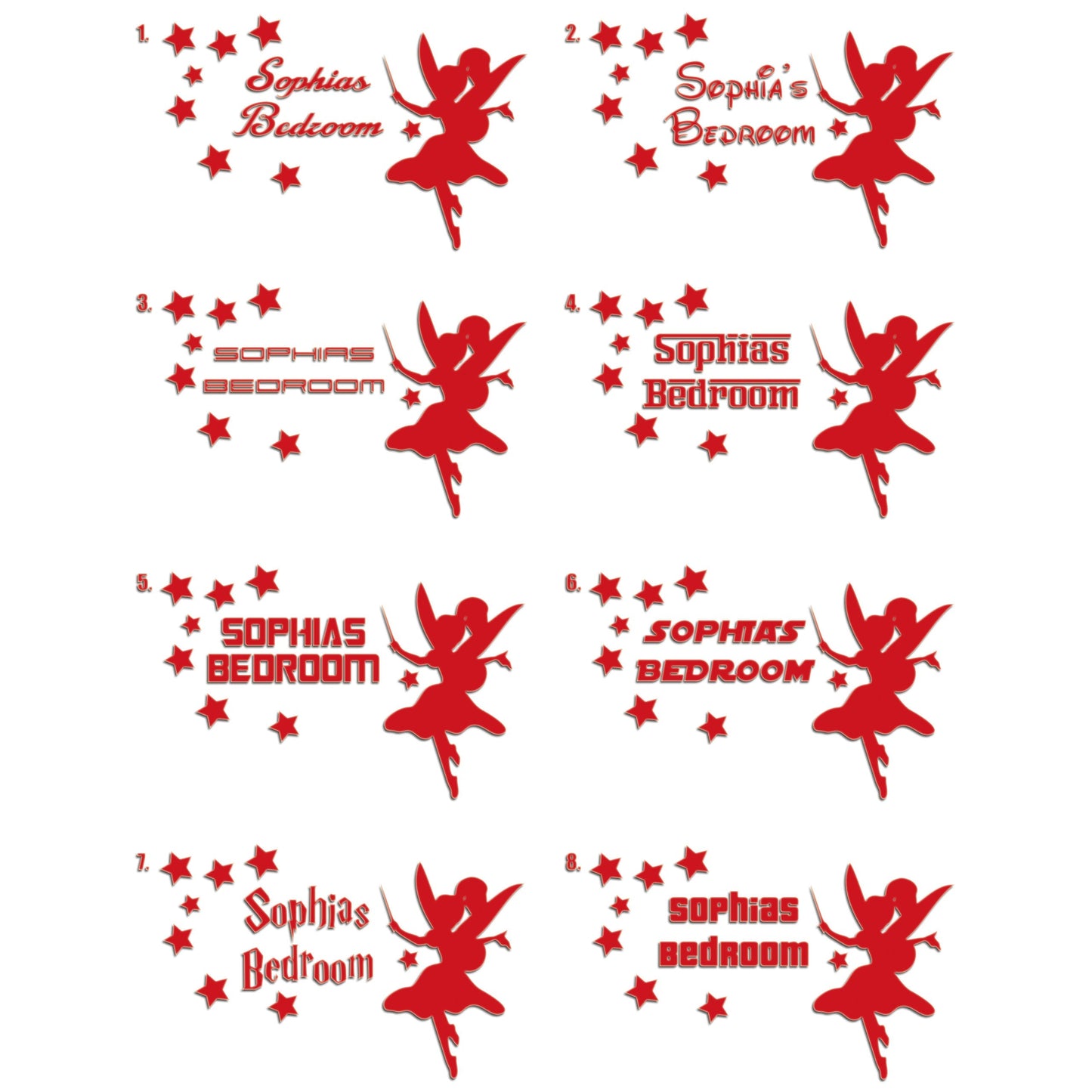 Girls Bedroom Door Sticker