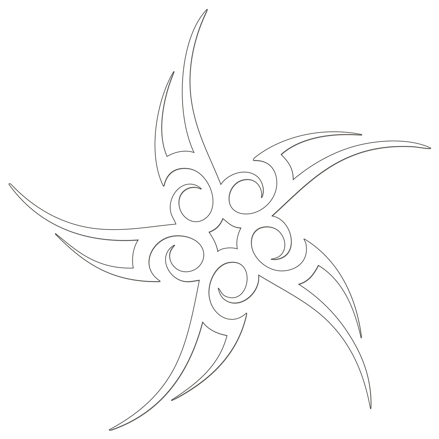 Tribal Five Star Sticker