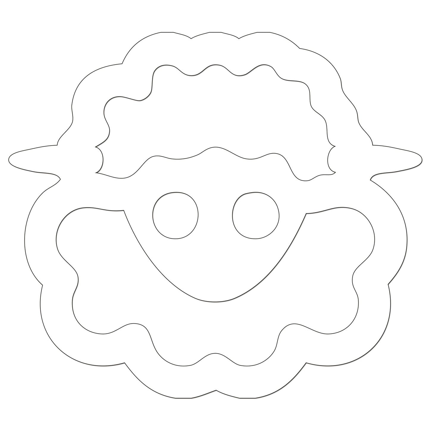 Funny Cartoon Sheep Sticker