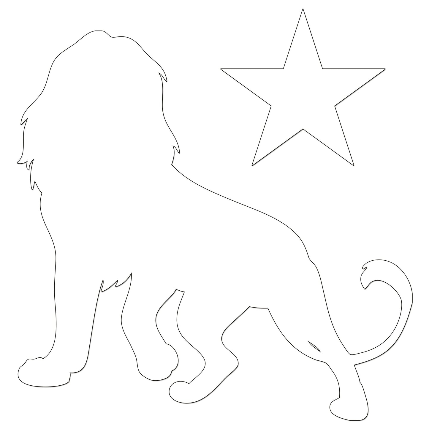 Star Lion Iron On HTV Transfer