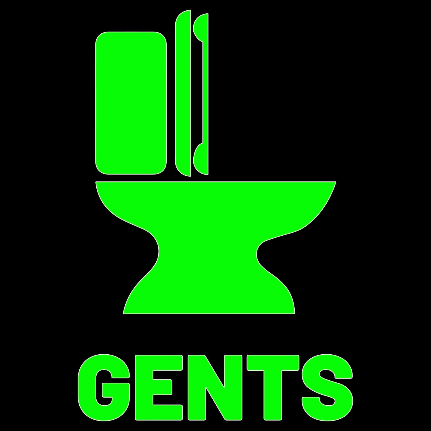 Mens Toilet Restroom Sign Sticker