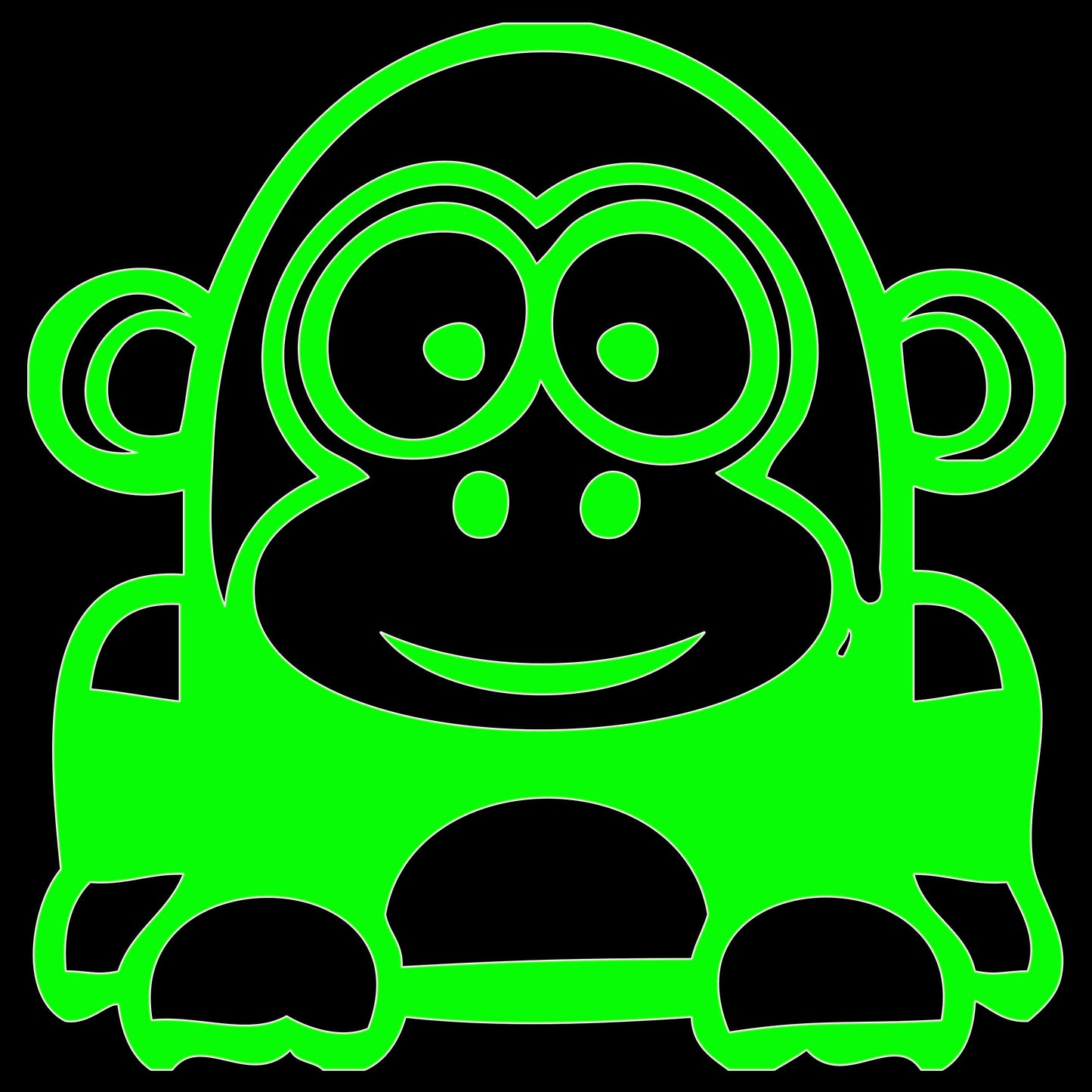 Funny Cartoon Gorilla Sticker