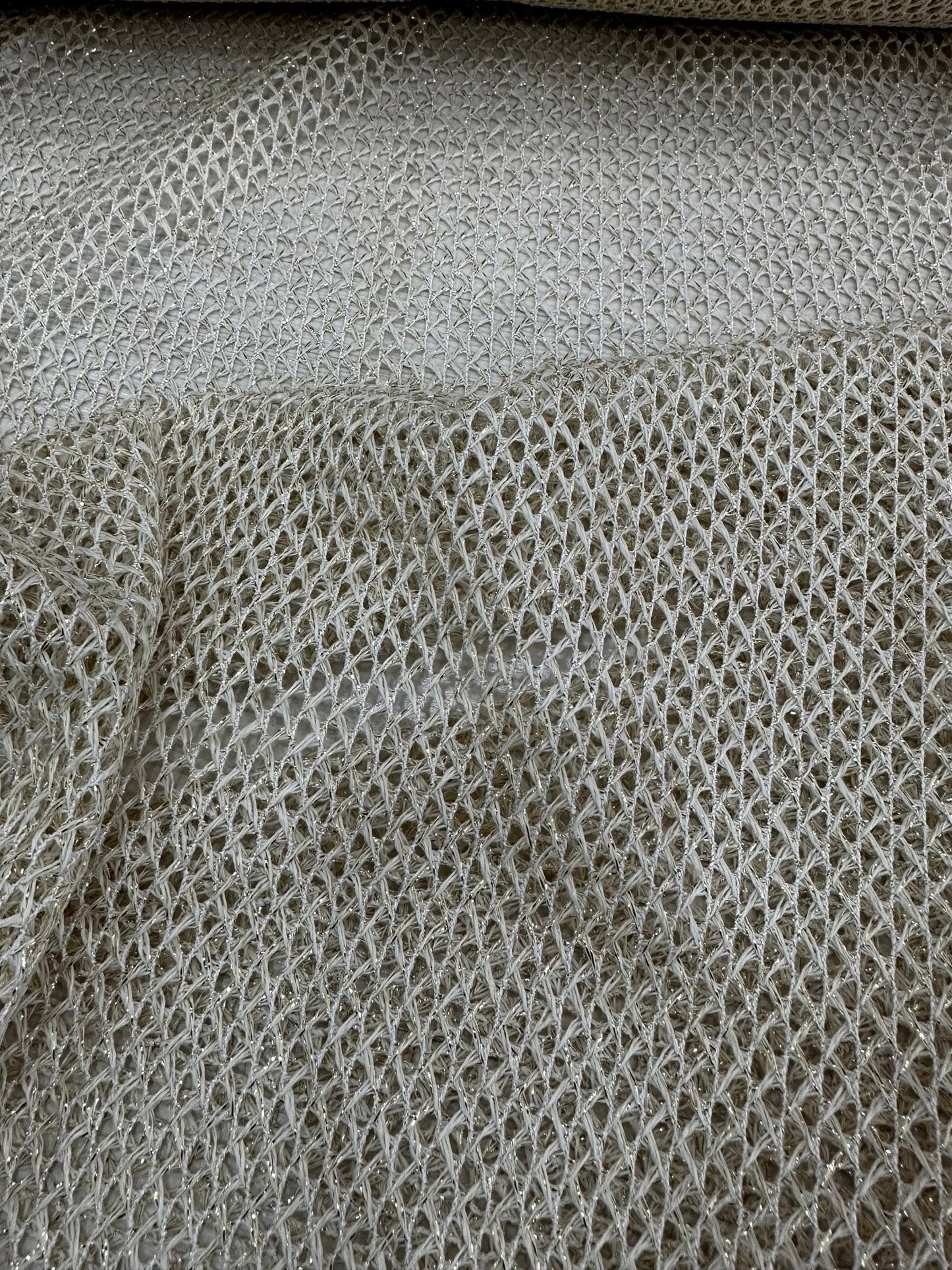 Shimmering Gold Fishnet Mesh Fabric for Elegant Crafts and Designs