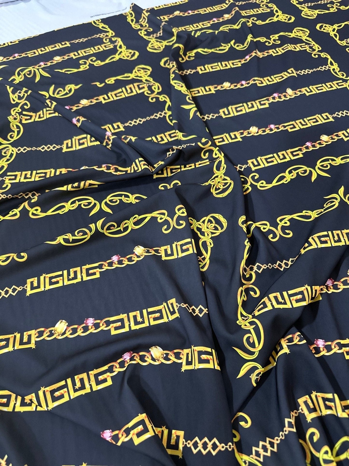 Gold Greek Key Fabric