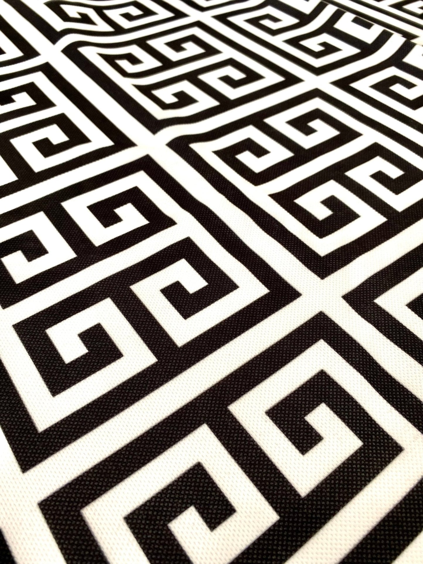 Greek Key Print Upholstery Fabric