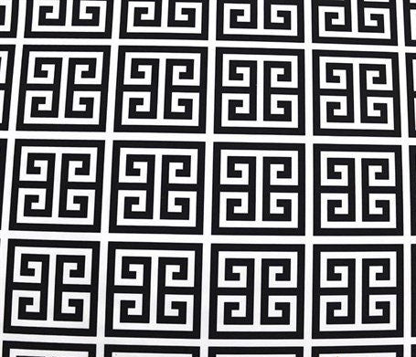 Greek Key Print Upholstery Fabric