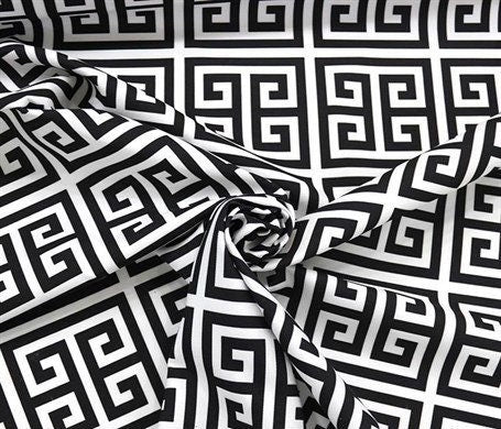 Greek Key Print Upholstery Fabric