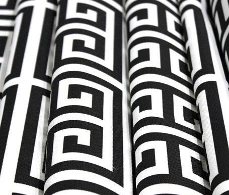 Greek Key Print Upholstery Fabric
