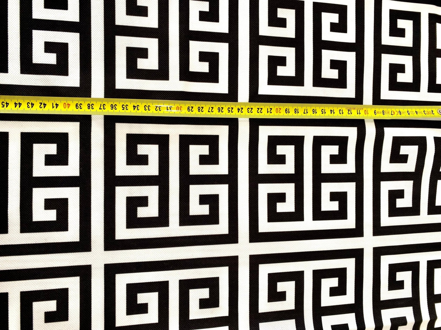 Greek Key Print Upholstery Fabric