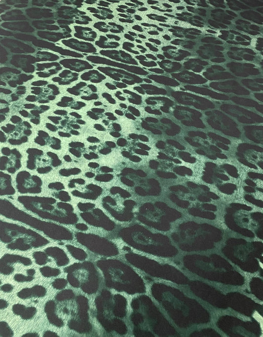 Green Leopard Fabric – Multiple Fabric Options, Sold by Metre