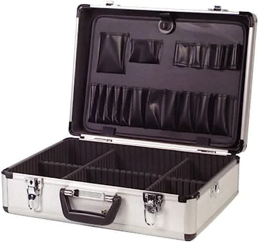 Aluminium Lockable Tool Case Organiser with Carry Strap