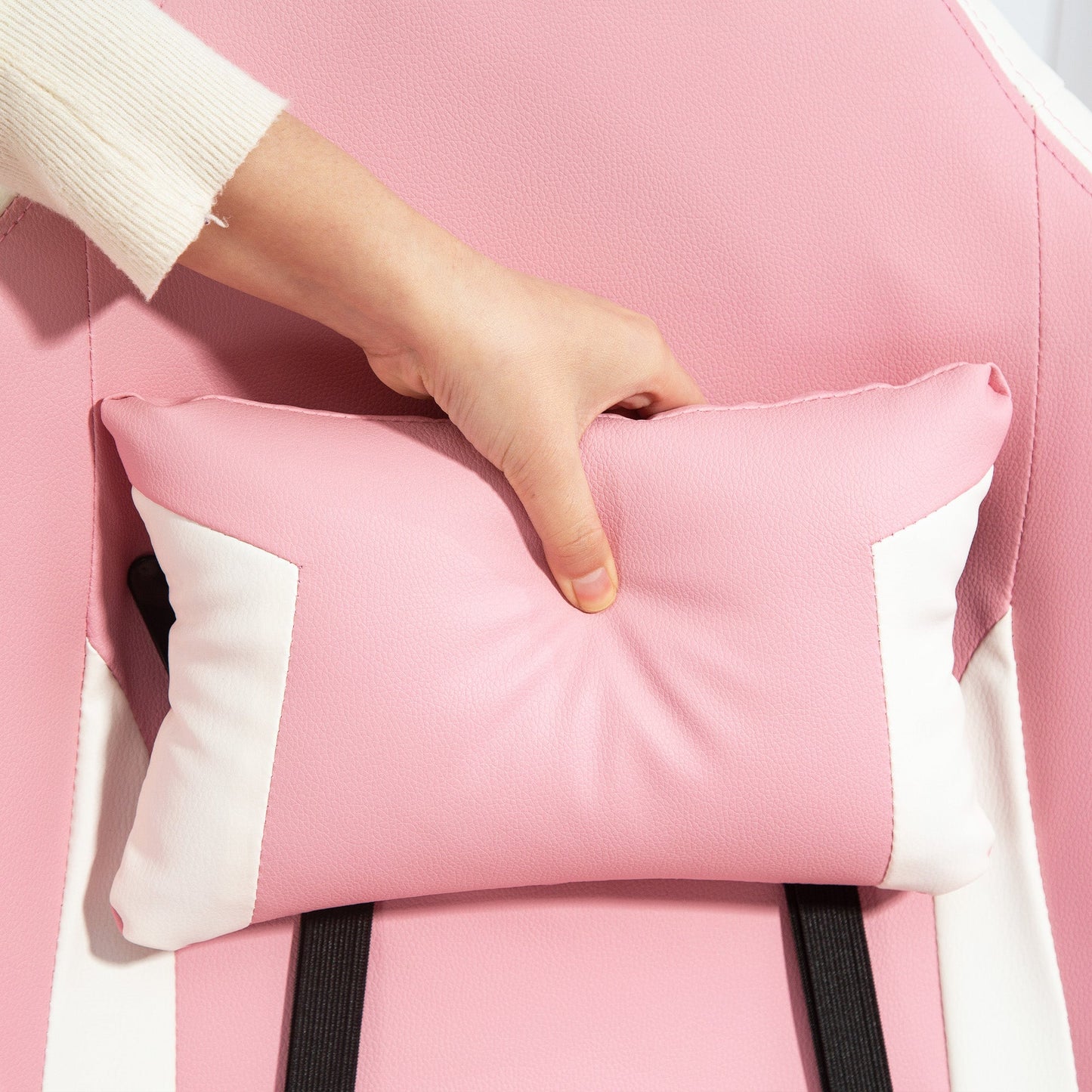 HOMCOM Manual Recliner Armchair PU Sofa Chair w/ Footrest & 135° Reclining