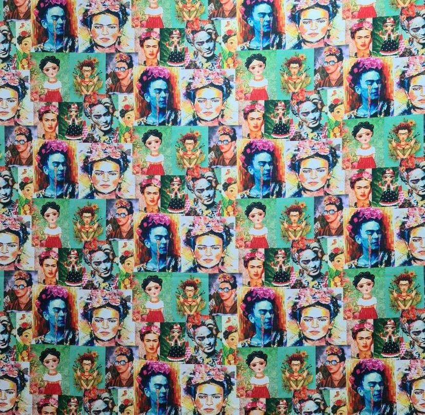 Frida Khalo Upholstery Fabric - Digital Print Fabric – Multiple Fabric Options, Sold by Metre