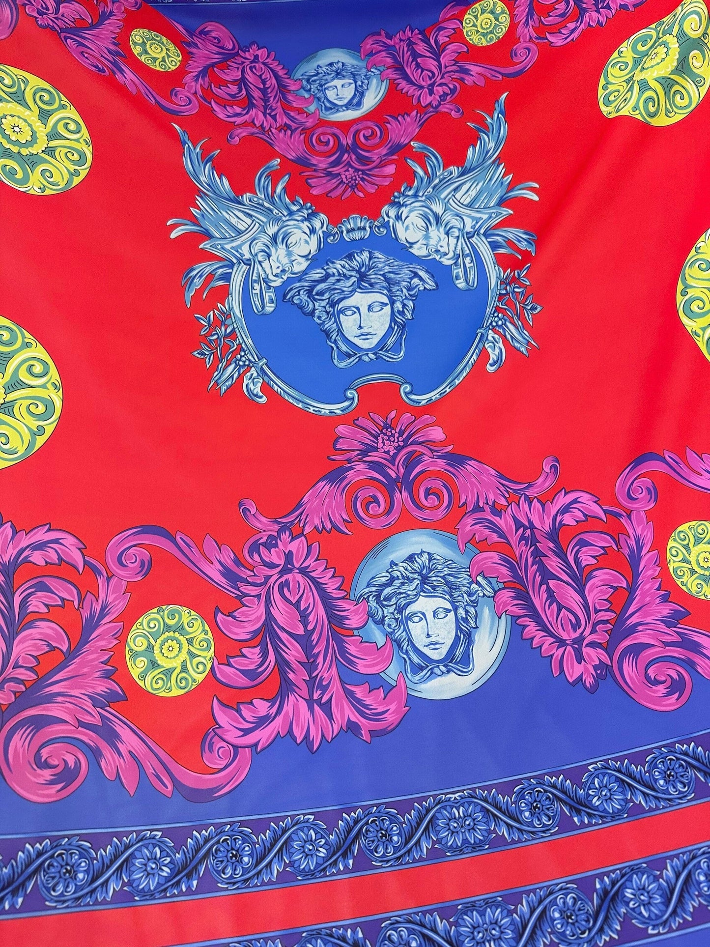 Purple Swirl Crepe Fabric