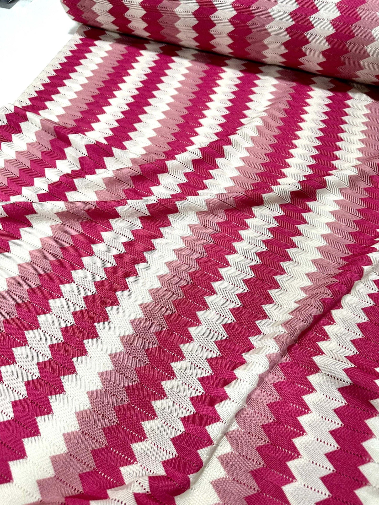 Luxury Zigzag Knit Jersey Fabric