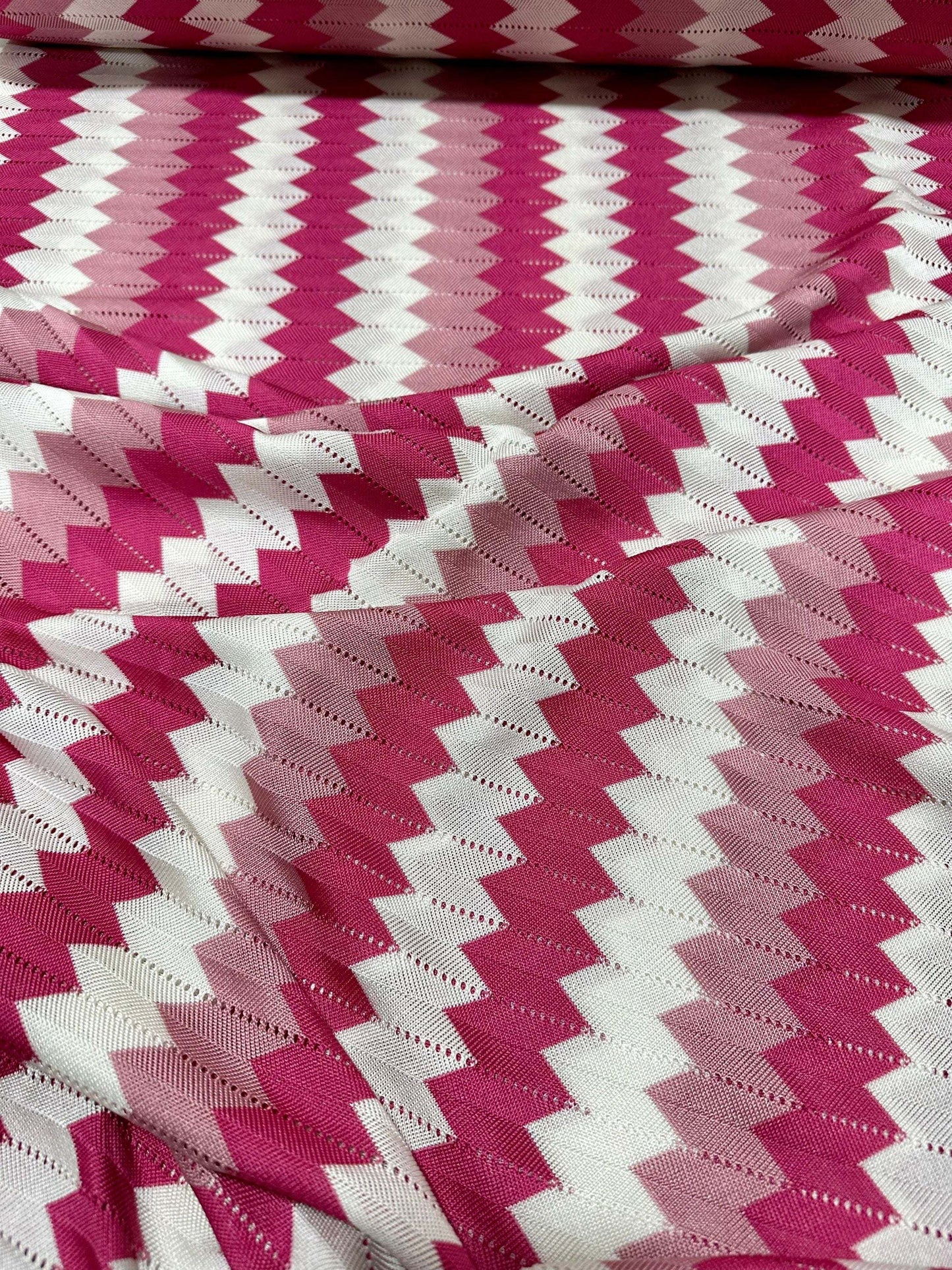 Luxury Zigzag Knit Jersey Fabric
