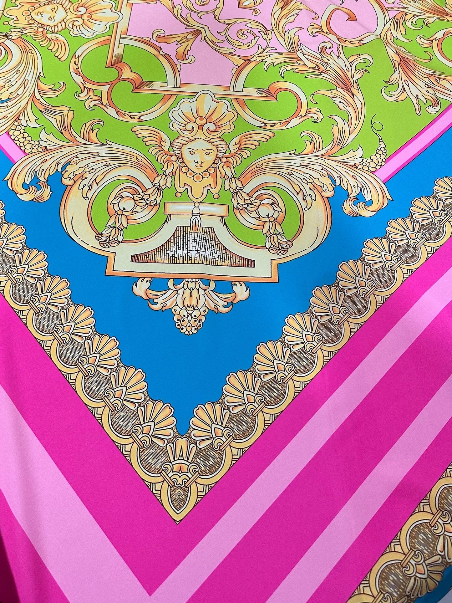 Baroque Pink Silky Crepe Fabric