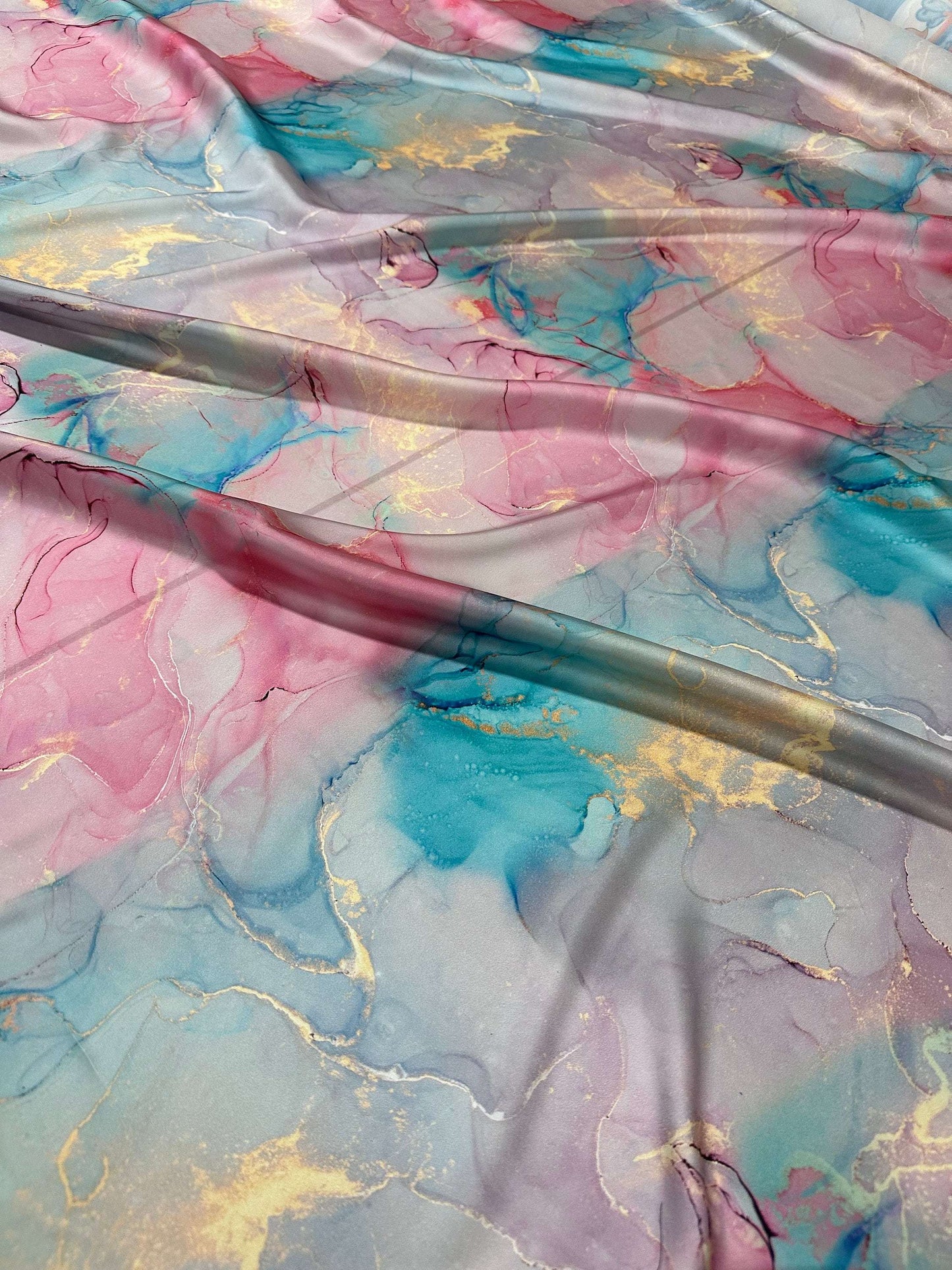 Tie Dye Cloud Fabric – Custom Printed Fabric on Satin, Crepe, Spandex or Chiffon