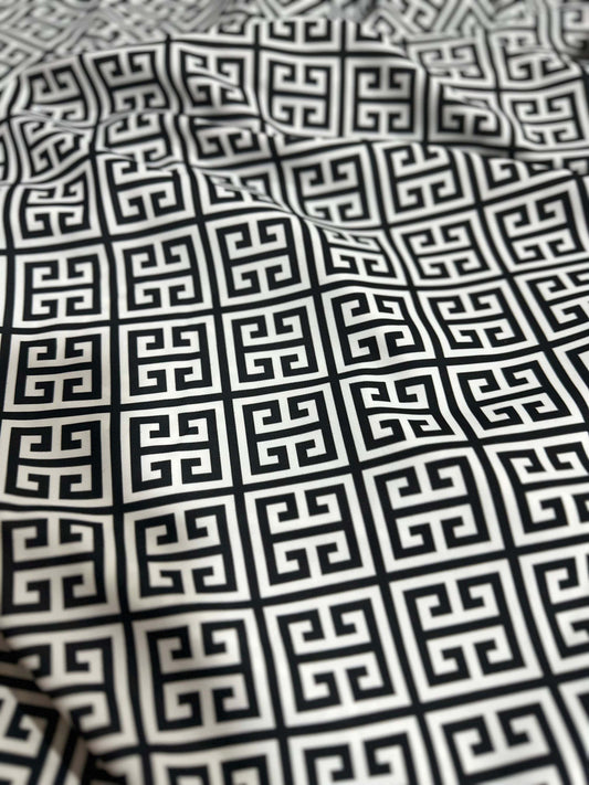 Greek Key Pattern Fabric – Multiple Fabric Options, Sold by Metre