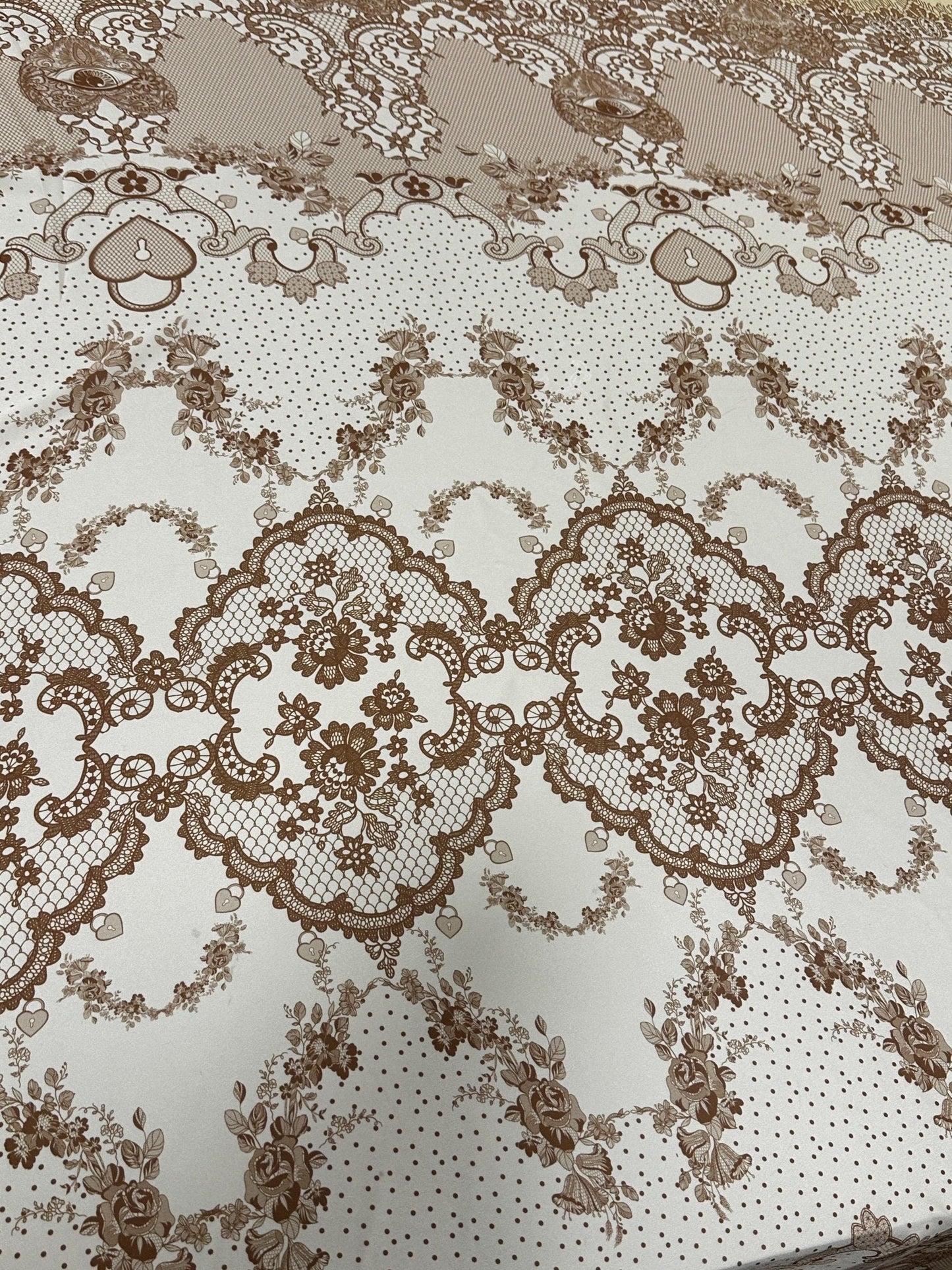 Vintage Floral Lace Fabric