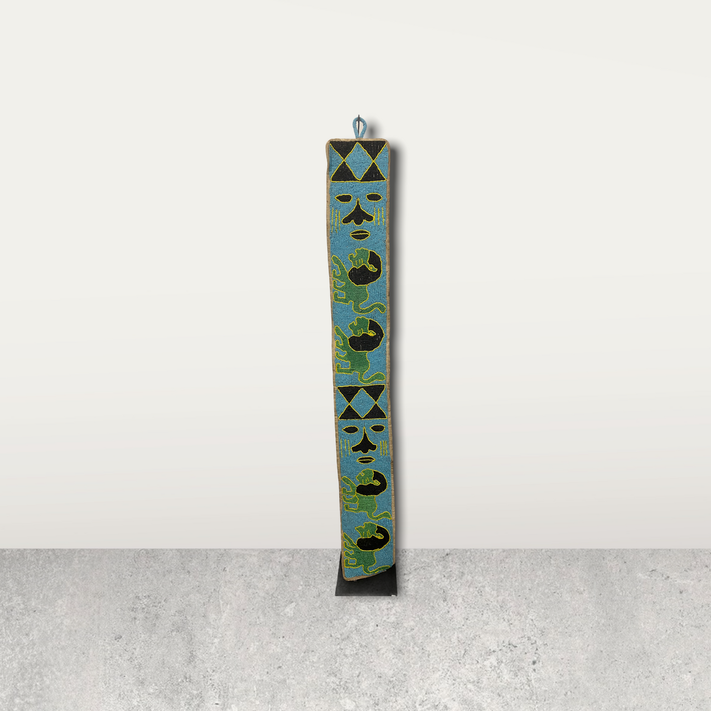 Yoruba Beaded Sash - Nigeria - Lions (03)