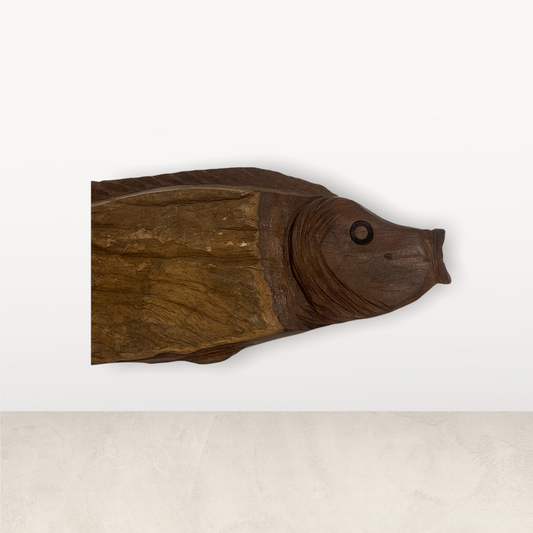 Driftwood Hand Carved Fish - (L11.9)