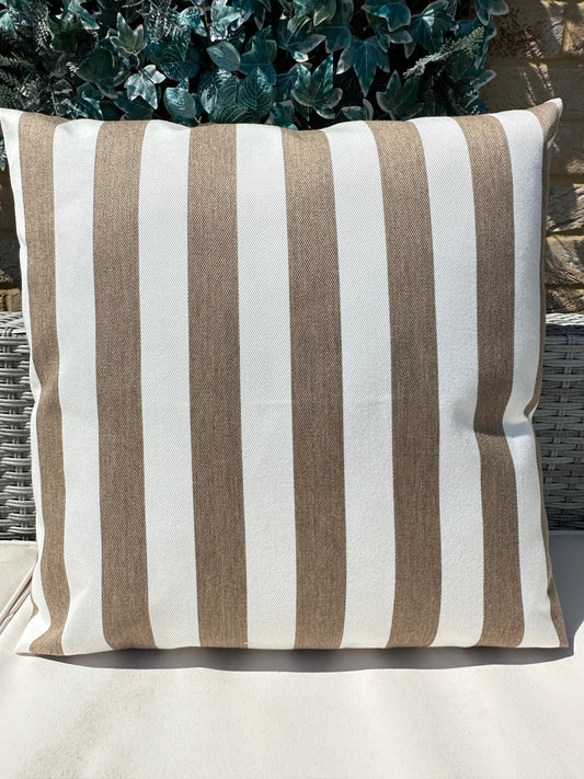 The Couture Cushion - The Outdoor Beige Stripe - Style No. 72