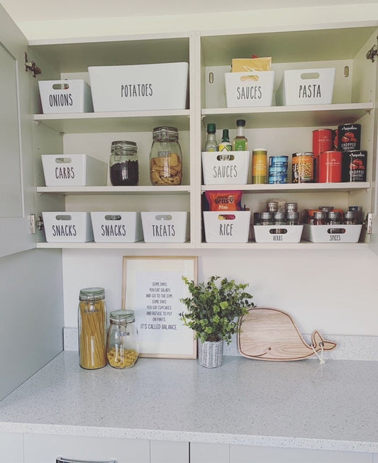 Personalised Custom Any Wording Smaller Lauren Font Personalised Kitchen Pantry 1.8cm Tall Labels Stickers