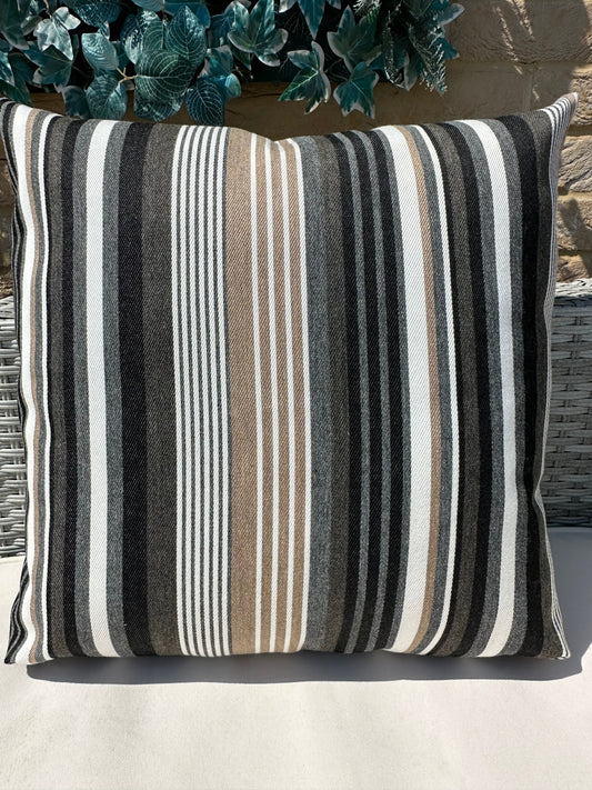 The Couture Cushion - The Outdoor Beige Multi Stripe - Style No. 121