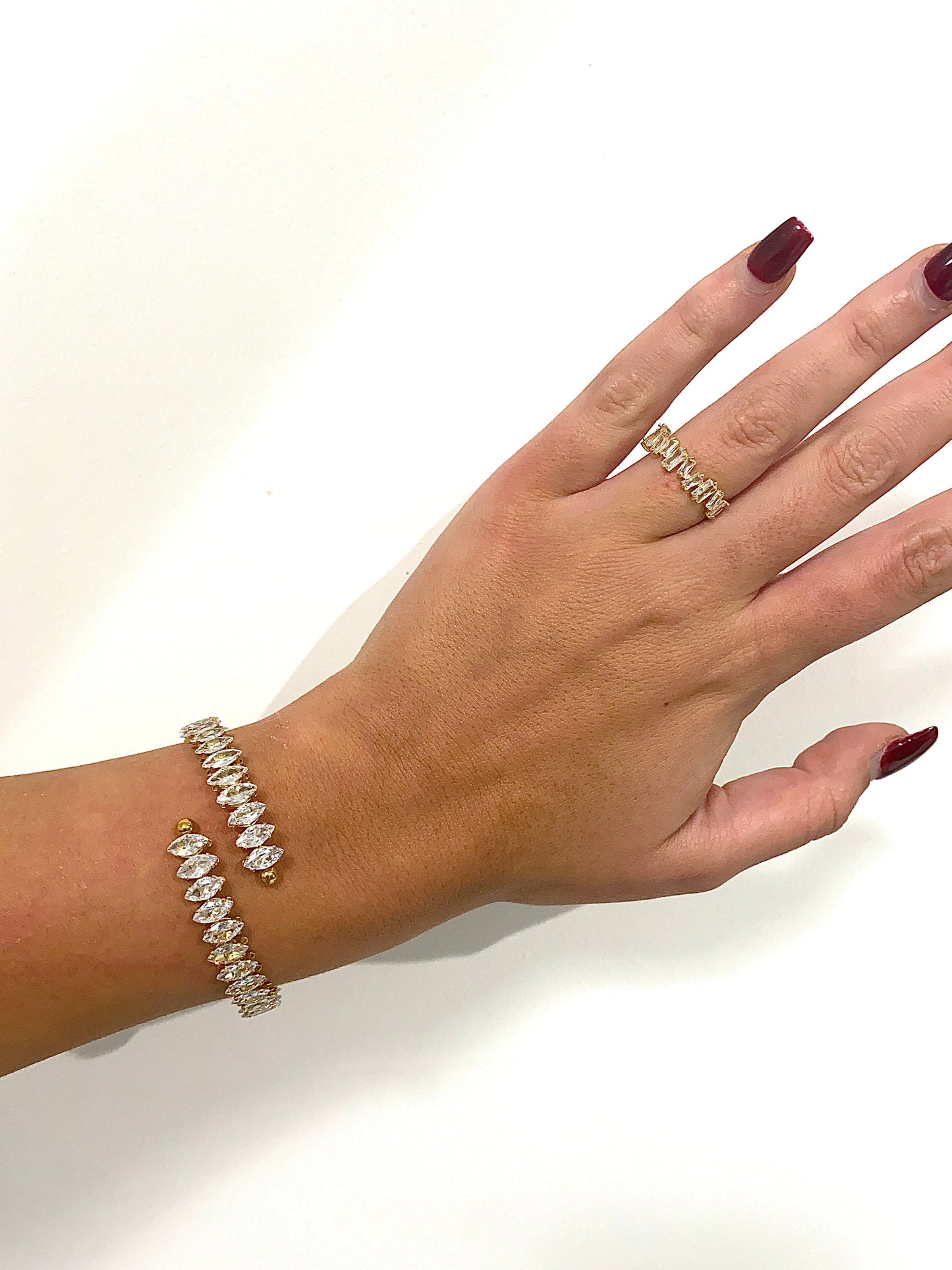 Mila Multi White Jewelled Ring