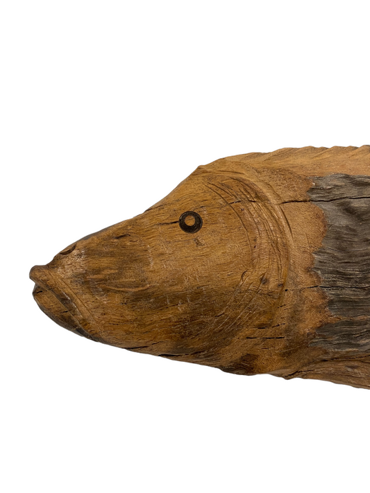 Driftwood Hand Carved Fish - M (1207)