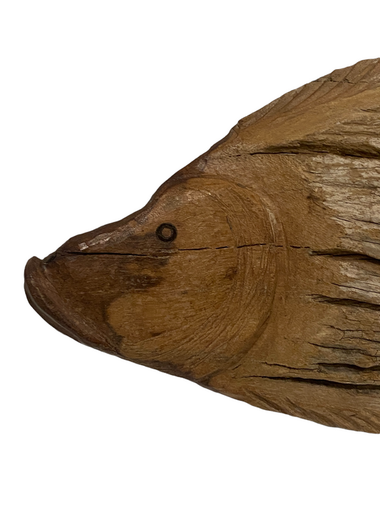 Driftwood Hand Carved Fish - (13.1) Large