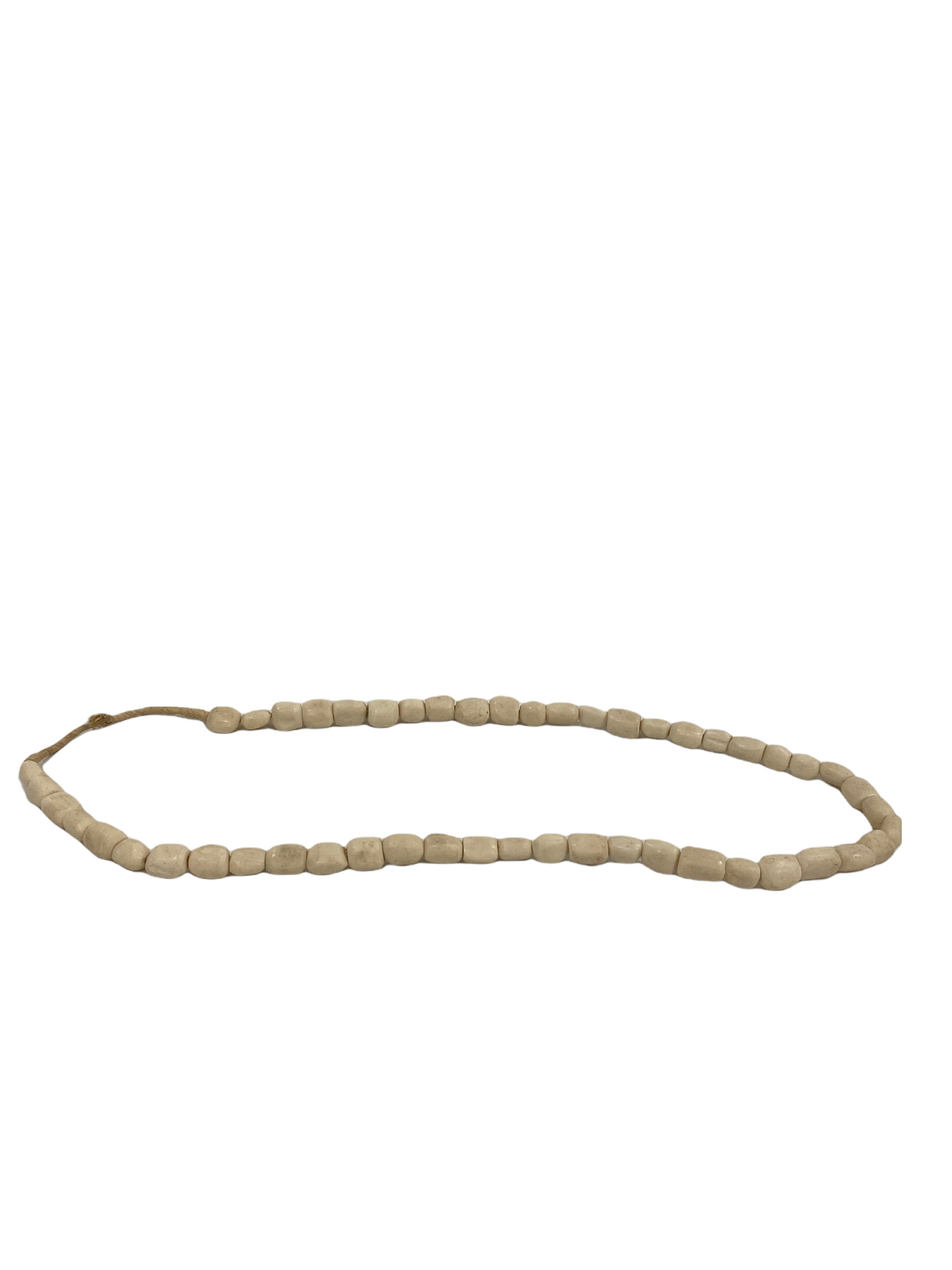 Kenya Beads Necklace - Square bead white (48.1)