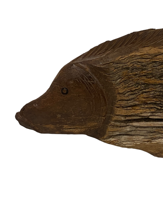 Driftwood Hand Carved Fish - (13.7) Large
