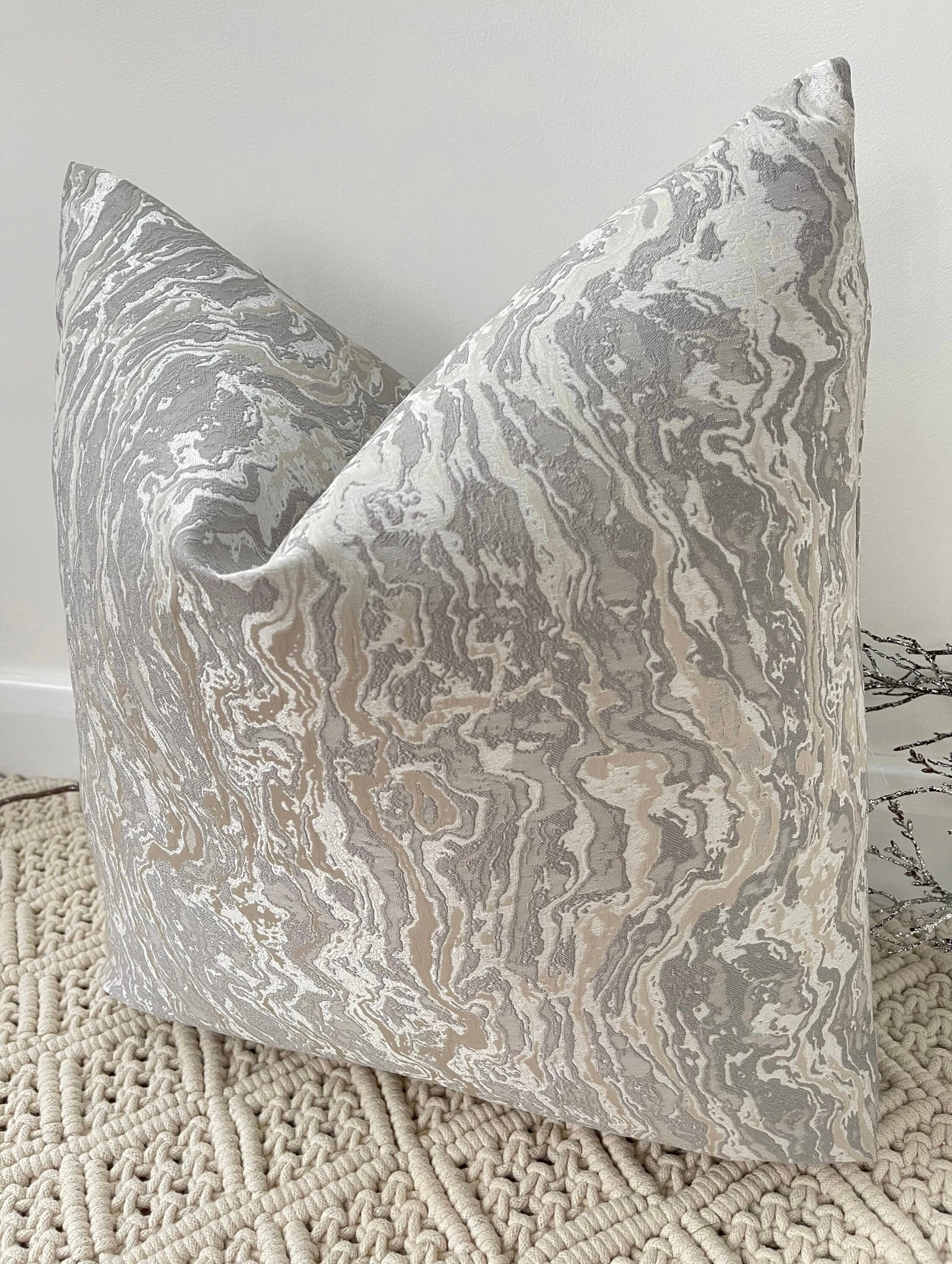 The Couture Cushion - The Silver Marble - Style No. 81